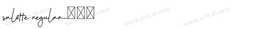 salotte regular字体转换
